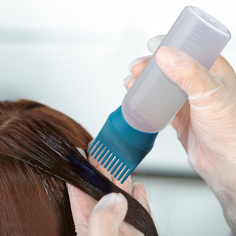 ELANE 4 Pack Hair Oiler Comb Bottle,Root Comb Applicator Bottle for Hair Oil Scalp Hair Oiling Applicator(Purple+Green) - Image 5